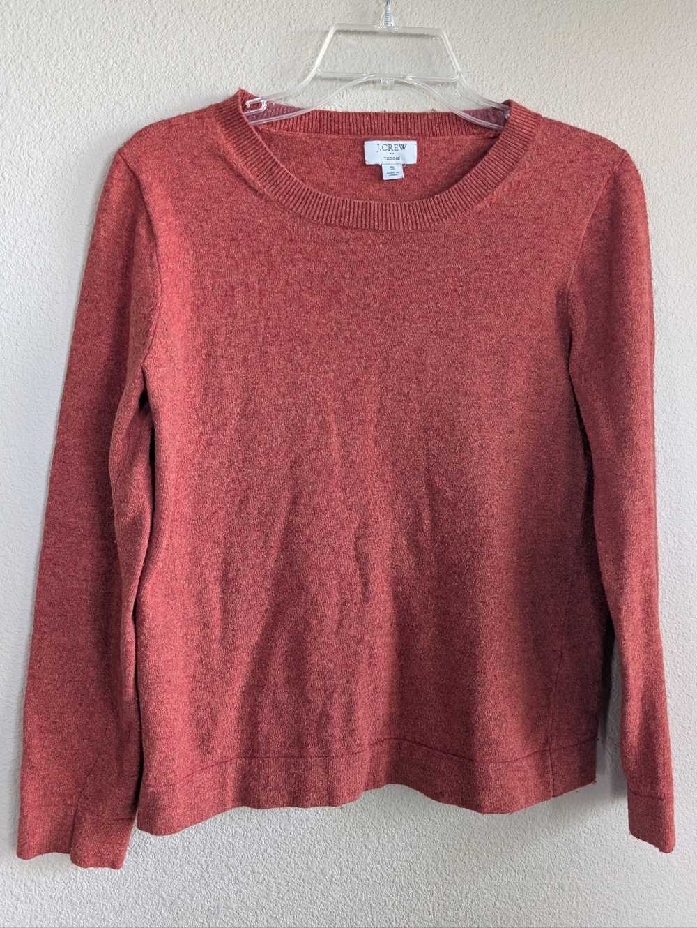 J. Crew Size Small Teddie Women's Crewneck Sweater in Burnt Orange